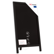 Pavement Chalkboard one-sided black with black wooden frame 78x44 cm