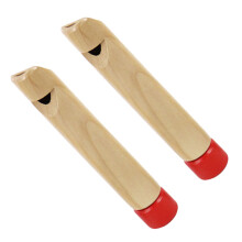 2Stk Kinder Holz Pfeifen Mit Stimmenwechsel Zug- Und Schiebemechanik