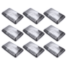 50 kuchentablett transparent mit schwarzem rand