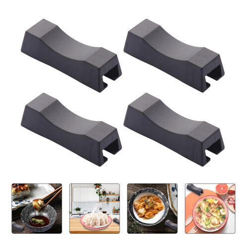 4Pcs Black Chopsticks Holder Cutlery Storage Rack 2