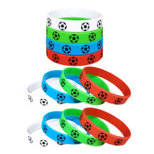 12St Silicone Voetbal Polsbanden, Duurzame Sport Team Armbanden