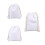 3Pcs White Drawstring Storage Bags Soft Cloth Packaging Pouches 2