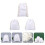 3Pcs White Drawstring Storage Bags Soft Cloth Packaging Pouches 7