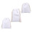 3Pcs White Drawstring Storage Bags Soft Cloth Packaging Pouches 3