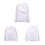3Pcs White Drawstring Storage Bags Soft Cloth Packaging Pouches 5