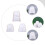 3Pcs White Drawstring Storage Bags Soft Cloth Packaging Pouches 11
