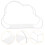Cloud Shaped Metal Desktop Book Rack For Home Office White 1