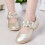 1 paar kinder einzelsohlen schuhe, design, golden, 28 7