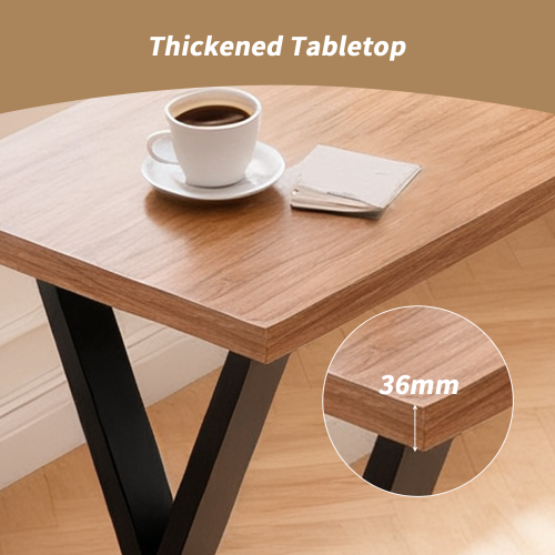 AINPECCA (X Style Legs- Oak) Rectangular Bar Table 2