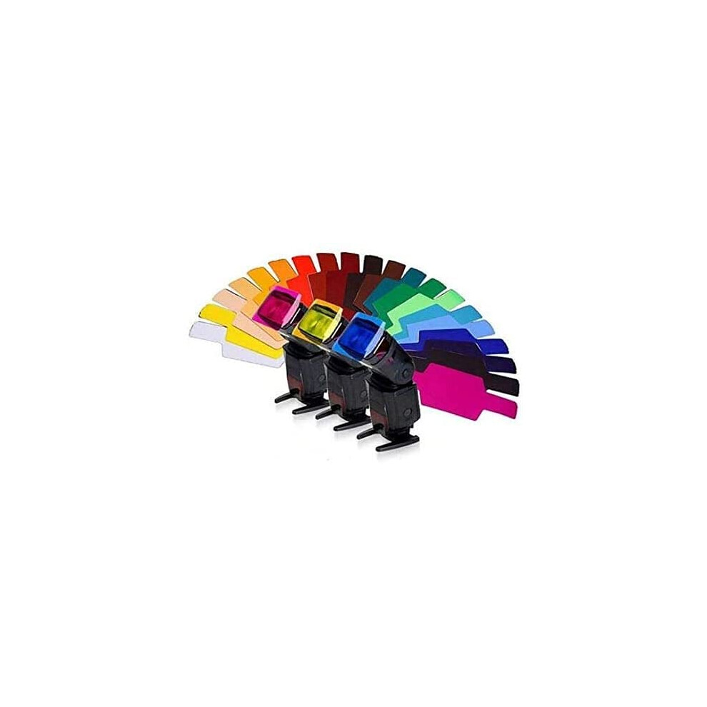 Color Filter Set 20 Sheets For Camera Flash Gel, Speedlight Filter Kit, Transparent Color Correction Filters 9393856246472