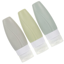 3St Flexibele Siliconen Reisflesjes Set, Lekvrij, Assorti Kleuren