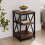 Living And Home Vintage Wooden Side Table 1
