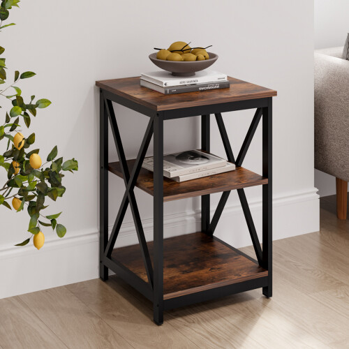 Living And Home Vintage Wooden Side Table