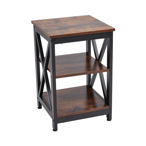 Living And Home Vintage Wooden Side Table 2