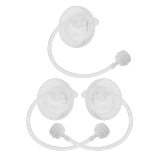 3 wijd flesaccessoires van siliconen (transparant)