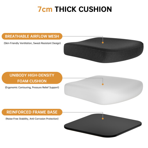(White)Ergonomic Office Chair with Adjustable Headrest,Mesh Back 1