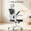(White)Ergonomic Office Chair with Adjustable Headrest,Mesh Back 6