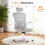 (Grey) Ergonomic Office Chair with Adjustable Headrest,Mesh Back 7