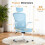 (Blue)Ergonomic Office Chair with Adjustable Headrest,Mesh Back 7