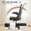 (Black)Office Chair Adjustable Lumbar Support Mesh 3