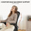 (Black)Office Chair Adjustable Lumbar Support Mesh 4