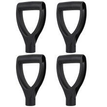 4 D-vormige plastic schepgrepen, ijzeren sneeuwschepgrepen
