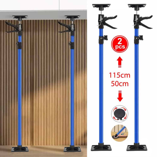 2x Drywall Plasterboard Builder Ceiling Easy Support Props 50-115cm 1