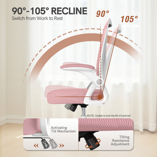 Sedia da Ufficio con Braccioli Pieghevoli Ergonomica 2