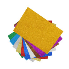 10 A4 spons glittersheet zelfklevende stickertjes (10 kleuren)