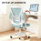(Green)Office Chair Adjustable Lumbar Support Mesh 6
