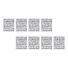 8 stuks nummer stickers zelfklevend waterdicht zwart