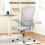 (Grey)Ergonomic Mesh Office Chair with Adjustable Headrest,Arms 7