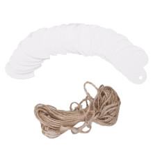100St Kraftpapieren Hart Tags Wit, Voor Bruiloft En Baby Shower
