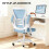 (Blue)Ergonomic Mesh Office Chair with Adjustable Headrest,Arms 6