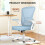 (Blue)Ergonomic Mesh Office Chair with Adjustable Headrest,Arms 8