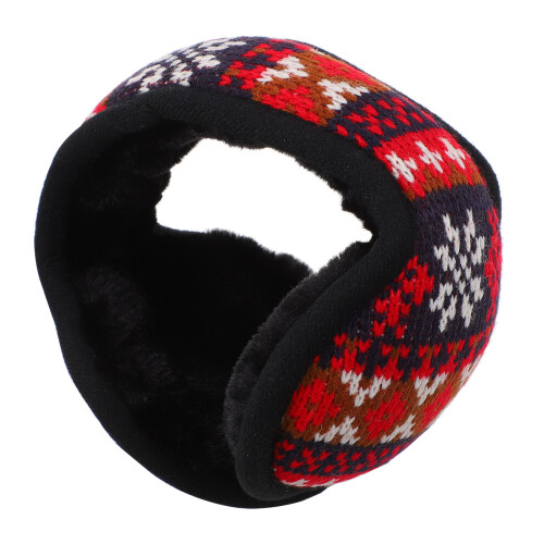 1Pc Plush Red Earmuff Warm Ear Cover Foldable Winter Ear Warmer 2
