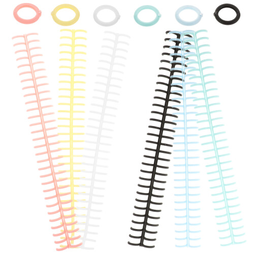 6 plastic spiralbindingen voor notitieboeken en bindmappen