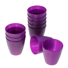 1 250 ml standaard plastic feestbeker – milieuvriendelijk, paars