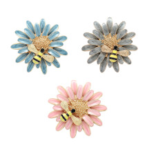 3St - En Madeliefje Broche Alloy Emaille Sjaal