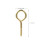 Screw Hook Golden 90pcs 1.2x0.6in 7