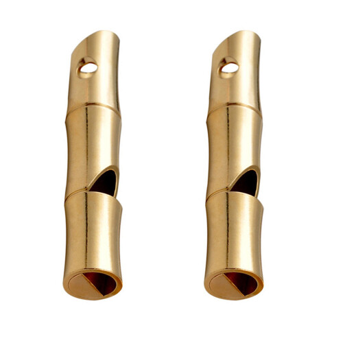 2 Draagbare Messing Fluitjes Bambusknopvorm Voor Noodgeval 1