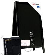 Waterproof Chalkboard Pavement Sign 78x44 cm - CLASSIC BLACK Frame