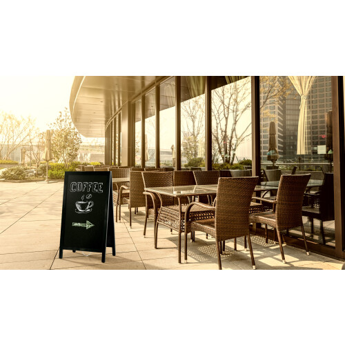 Waterproof Chalkboard Pavement Sign 78x44 cm - CLASSIC BLACK Frame 2