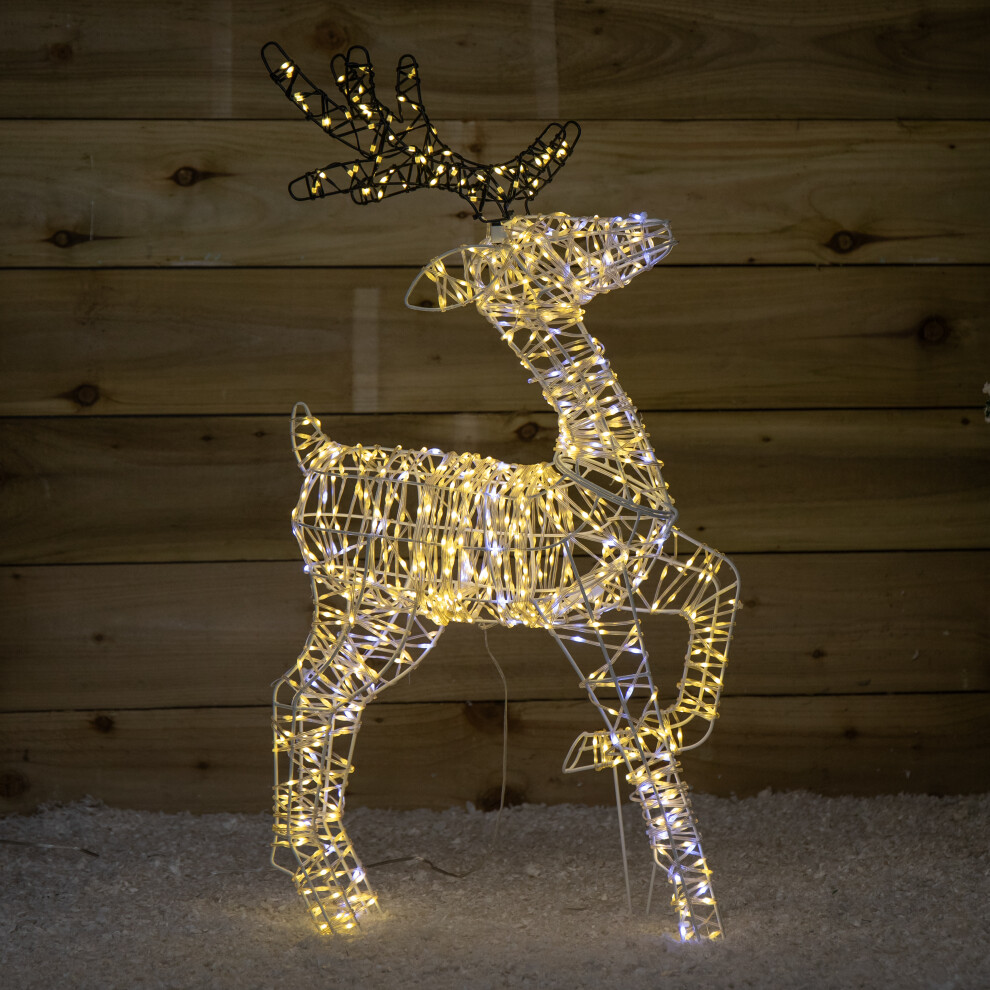 Premier 80Cm Light Up Flexibrights Christmas Reindeer With 950 And Warm Leds White