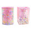2St Stationery Holder Roze Acryl Met Ontwerp 1