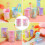 2St Stationery Holder Roze Acryl Met Ontwerp 4