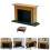 1 Set Realistische Mini Openhaard, Creatieve Mini Houtstapel Model 2