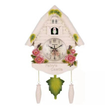 Cuckoo Clock Resin Quartz Wall Clock Bird Theme Pendulum Alarm Function Model 03 Home Decor