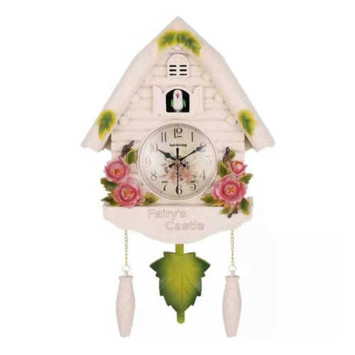 Cuckoo Clock Resin Quartz Wall Clock Bird Theme Pendulum Alarm Function Model 03 Home Decor