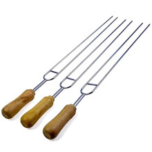 Stainless Steel U-Shaped Barbecue Brazing Fork Needle 6-Piece Skewers Set for Grilling